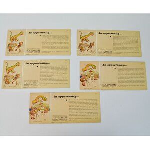 5 Vintage 1933 Brown & Bigelow Ink Blotters Prehistoric Dinosaurs Cavemen Lot-2